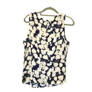 Christopher Banks women’s 14W, plus,  navy/white sleeveless summer shirt